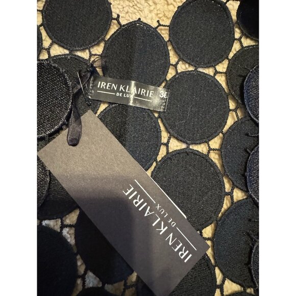 Anthropologie Iren Klairie Black Lace Jacket Top 36 US 4 Cut Out Circles NWT - Picture 9 of 13